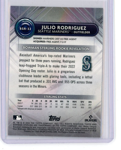Julio Rodriguez 2022 Bowman Sterling rookie card #BSR-32