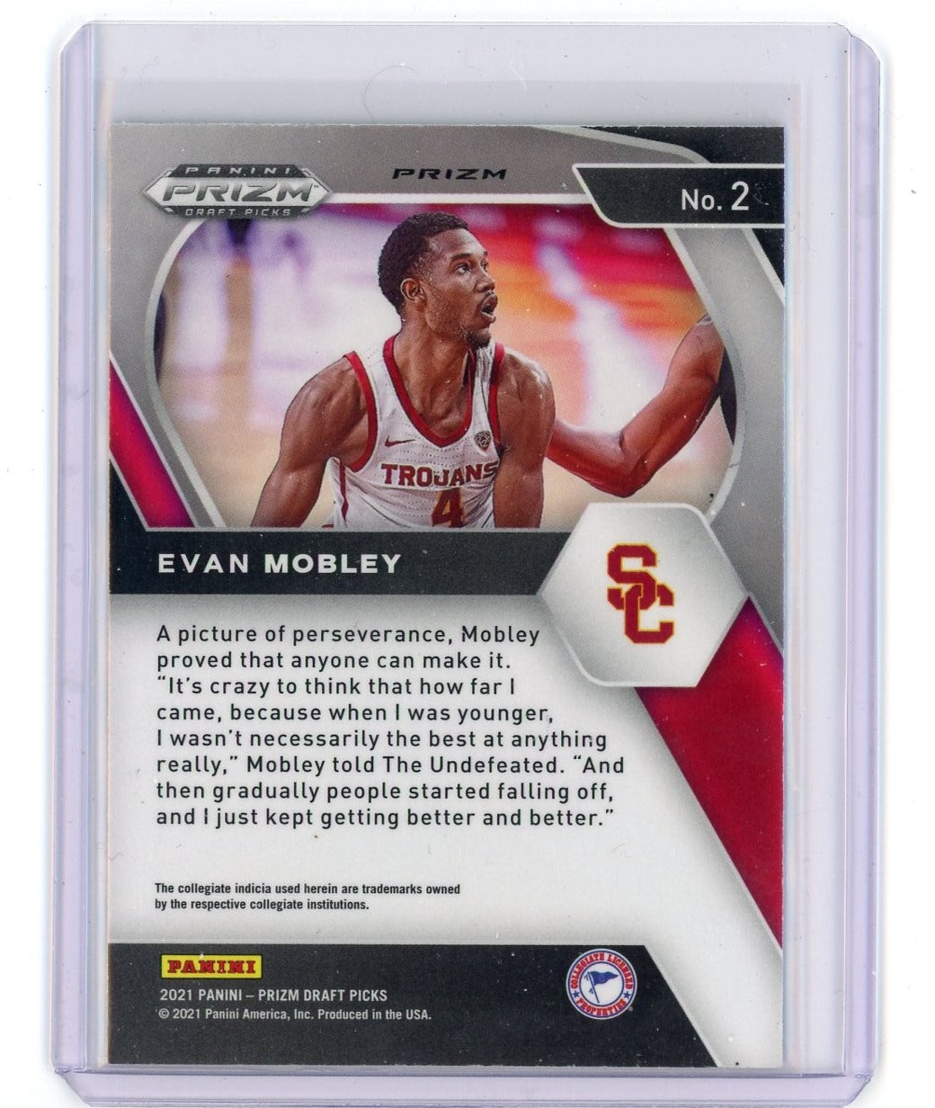 Evan Mobley 2021 Panini Prizm Draft Picks green Prizm rookie card #2