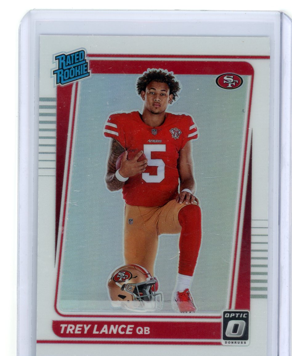 Trey Lance 2021 Panini Donruss Optic Holo image variation rookie card