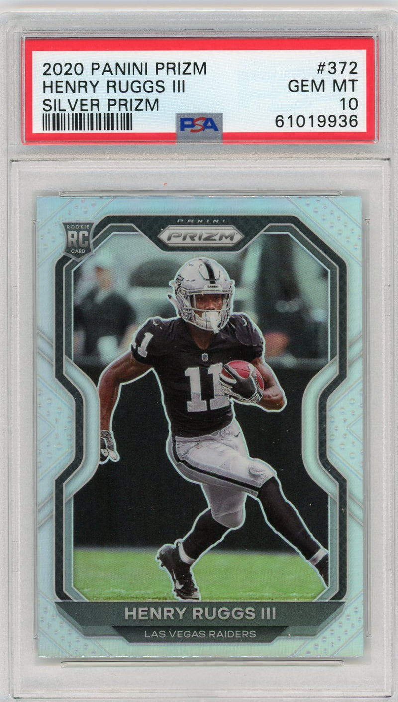 Henry Ruggs lll 2020 Panini Prizm Silver Prizm Rookie PSA 10