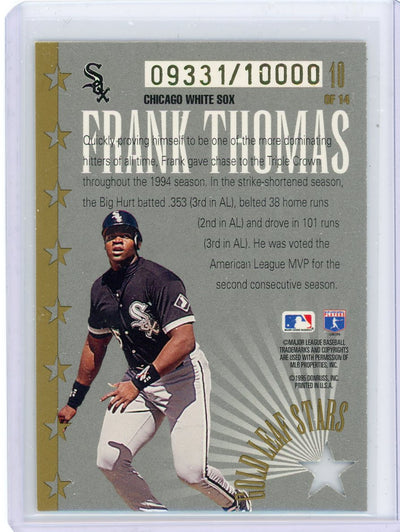 Frank Thomas 1995 Donruss Gold Leaf Stars #'d 9331/10000