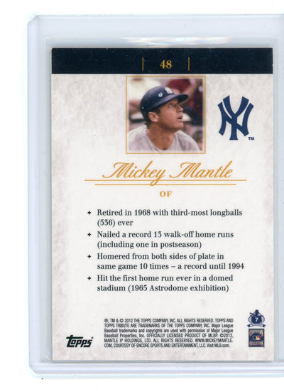 Mickey Mantle 2012 Topps Tribute 107/299 #48
