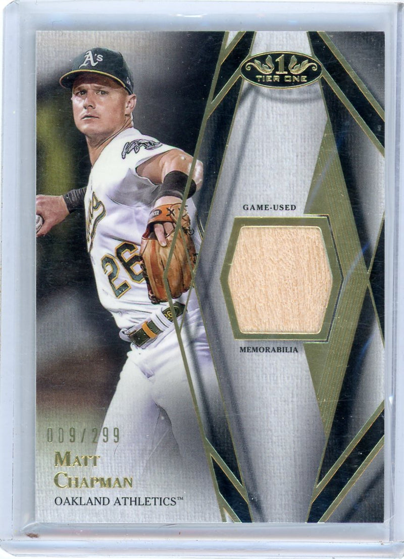 Matt Chapman 2022 Topps Tier One Game-Used bat relic 