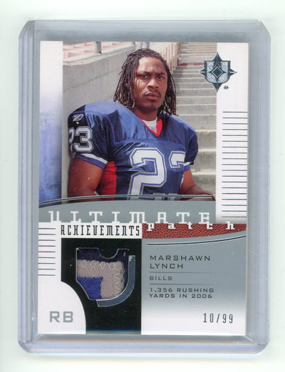 Marshawn Lynch 2007 Upper Deck Ultimate Achievements Rookie Patch 10/99