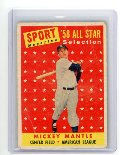 Mickey Mantle 1958 Topps '58 All Star Selection #487