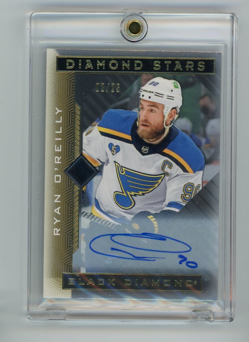 Ryan O'Reilly 2022 Upper Deck Black Diamond Diamond Stars autograph #'d 02/25