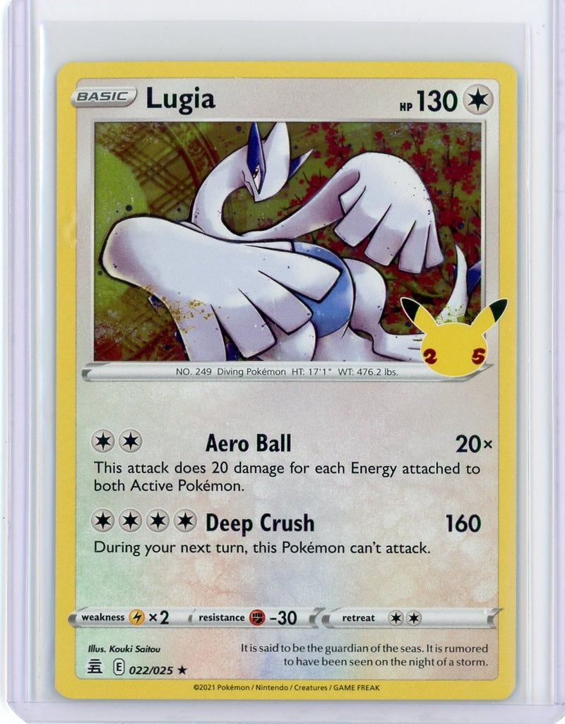 Lugia 2021 Pokémon Celebrations rare holo 022/025