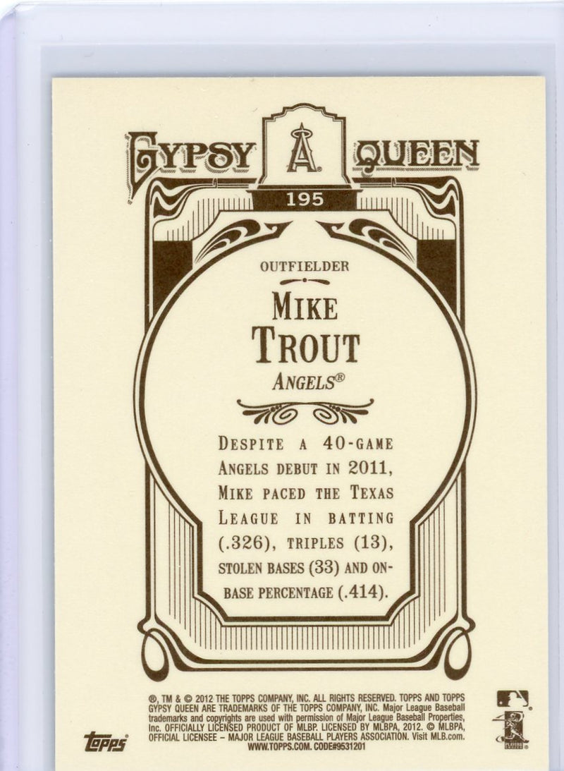 Mike Trout 2012 Topps Gypsy Queen 