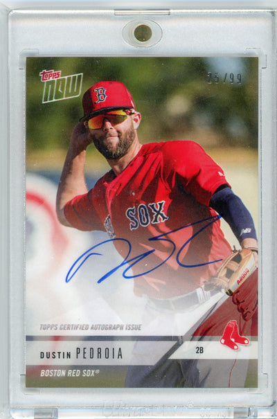 Dustin Pedroia 2018 Topps Now Opening Day base autograph #'d 25/99