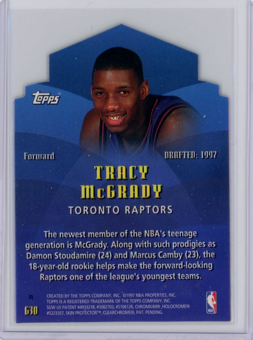 Tracy McGrady 1997 Topps Refractor "Generations" die-cut #G30