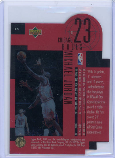 Michael Jordan 1997 Upper Deck UD3 Star Focus die-cut
