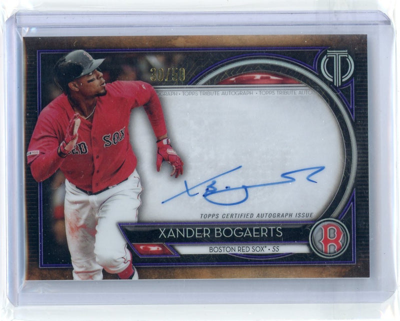 2020 Topps Tribute Xander Bogaerts Autograph 30/50 Boston Red Sox