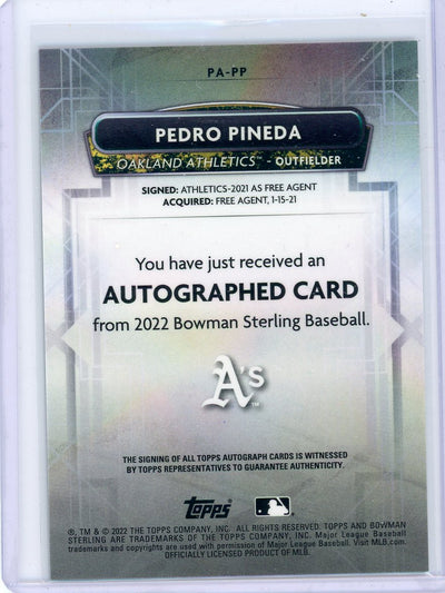 Pedro Pineda 2022 Bowman Sterling Prospect Autograph #PA-PP