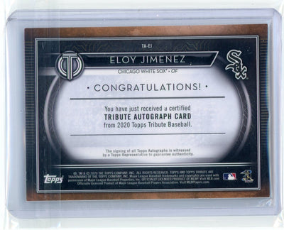 2020 Topps Tribute Eloy Jimenez Autograph 109/199 Chicago White Sox