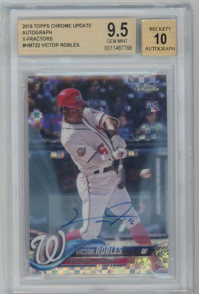 Victor Robles 2018 Topps Chrome update autograph x-fractors /125 BGS/Beckett 9.5/10