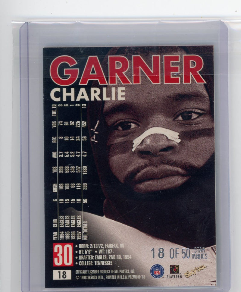 Charlie Garner 1998 Skybx Star Rubies 