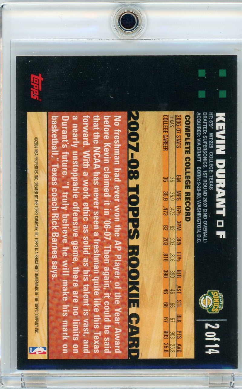 Kevin Durant 2007-08 Topps Rookie 