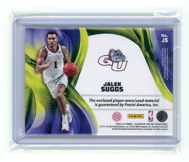 Jalen Suggs 2022-23 Panini Player of the Day jumbo patch 