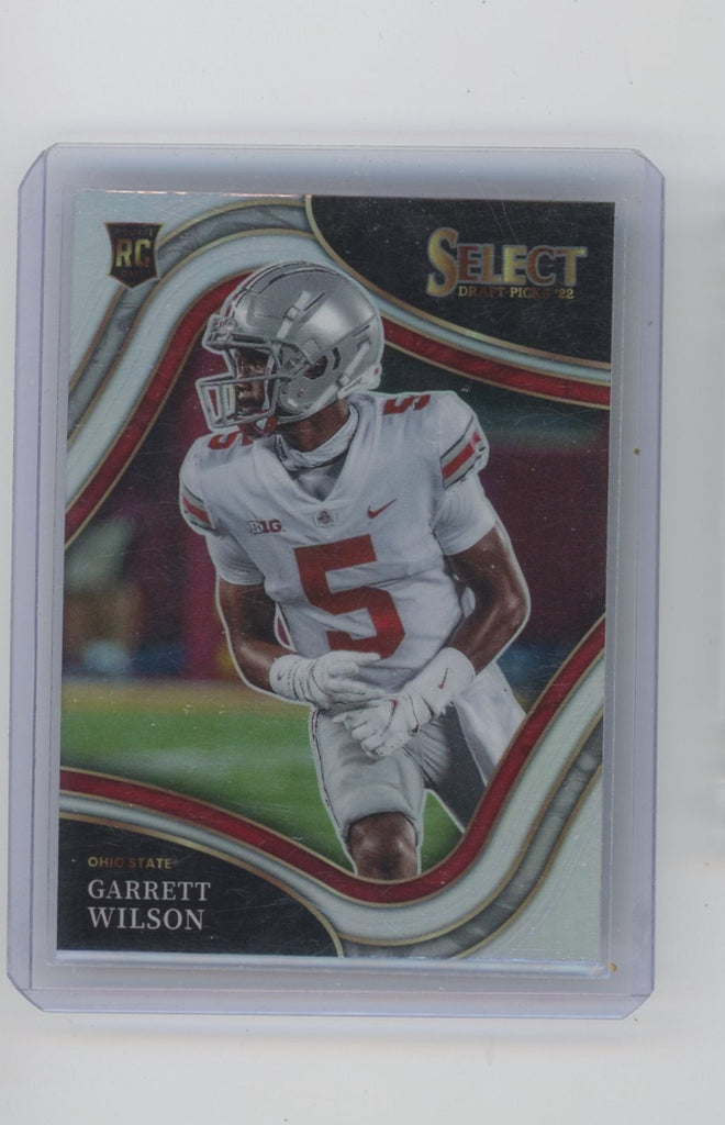 2022 Panini Select Numbers Garrett Wilson Rookie New York Jets #SN-22 Silver