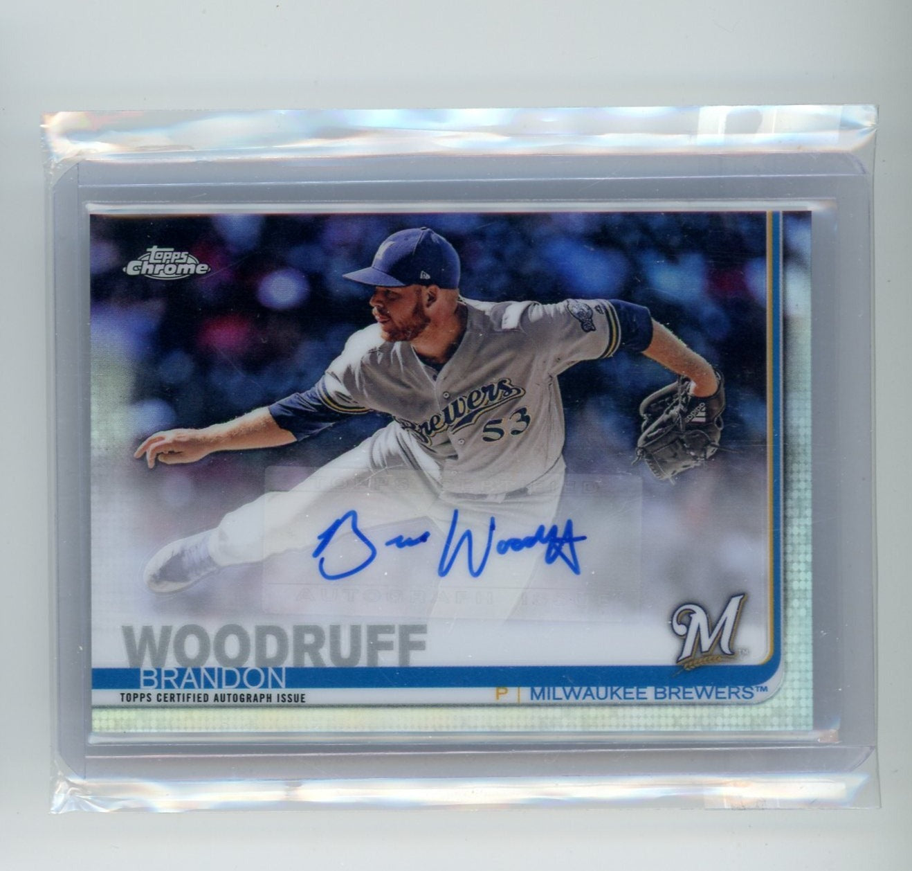 Brandon Woodruff 2019 Topps Chrome autograph