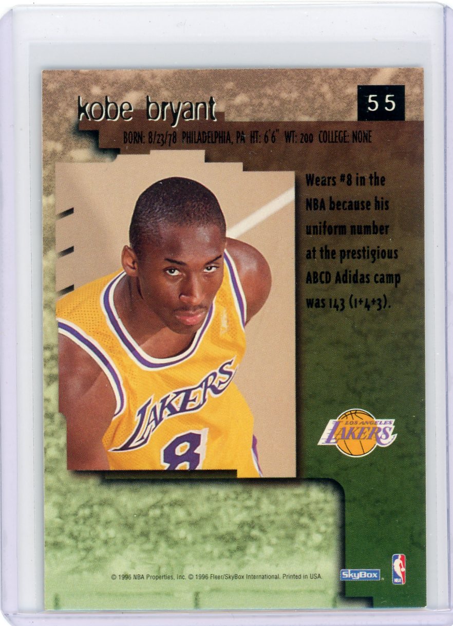 Kobe Bryant 1996 Skybx Premium Rookie #55