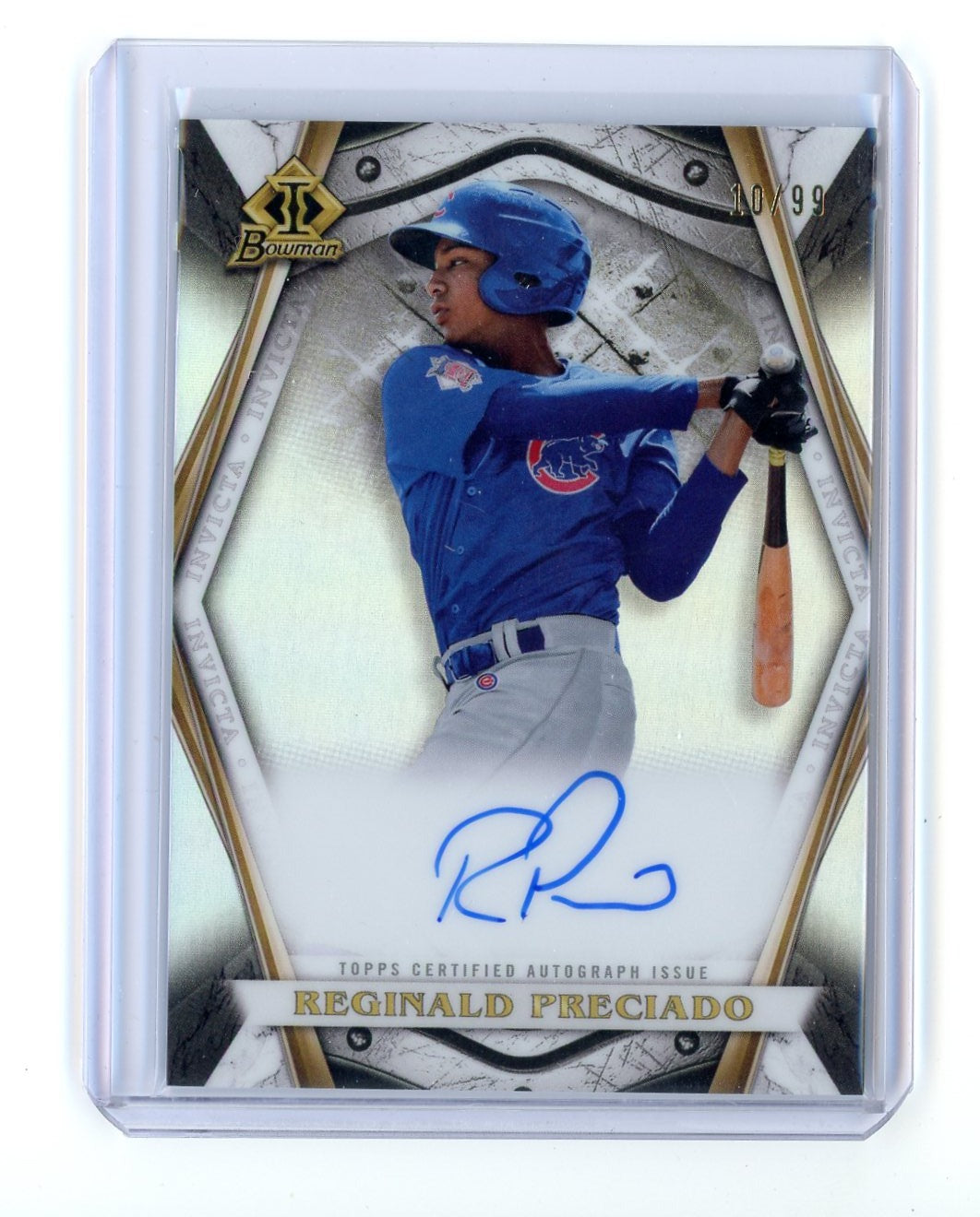 Reginald Preciado 2022 Bowman Invicta autograph #'d 10/99