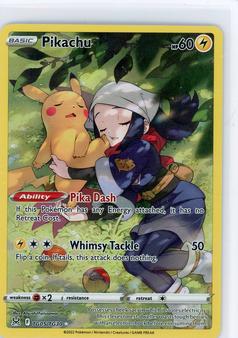 Pikachu with Trainer Full Art Trainer Card TG05/TG30