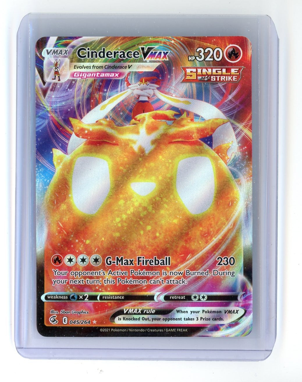 Cinderace VMAX 2021 Pokémon rare holo 045/264 – Piece Of The Game