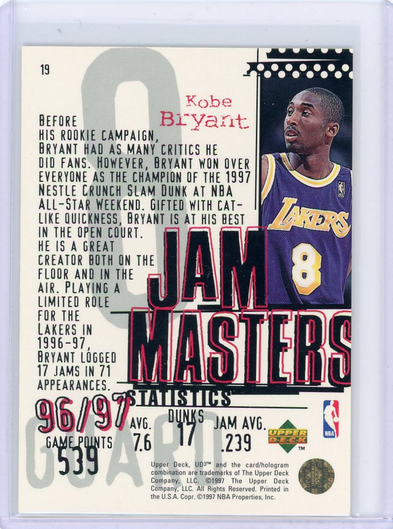 Kobe Bryant 1997-98 Upper Deck Jam Masters 
