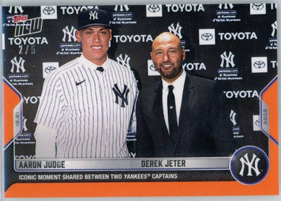 2022 MLB TOPPS NOW Card #OS55 Aaron Judge/Derek Jeter Two Captains 2/5