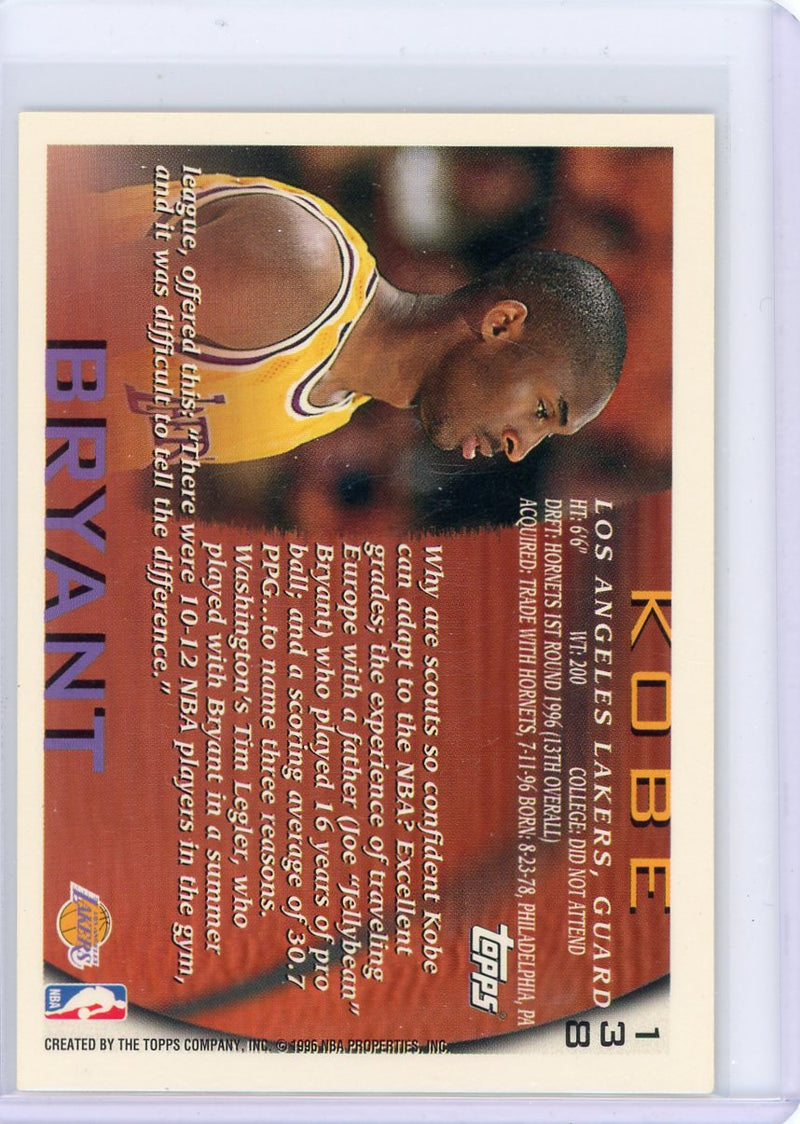 Kobe Bryant 1996-97 Topps RC 