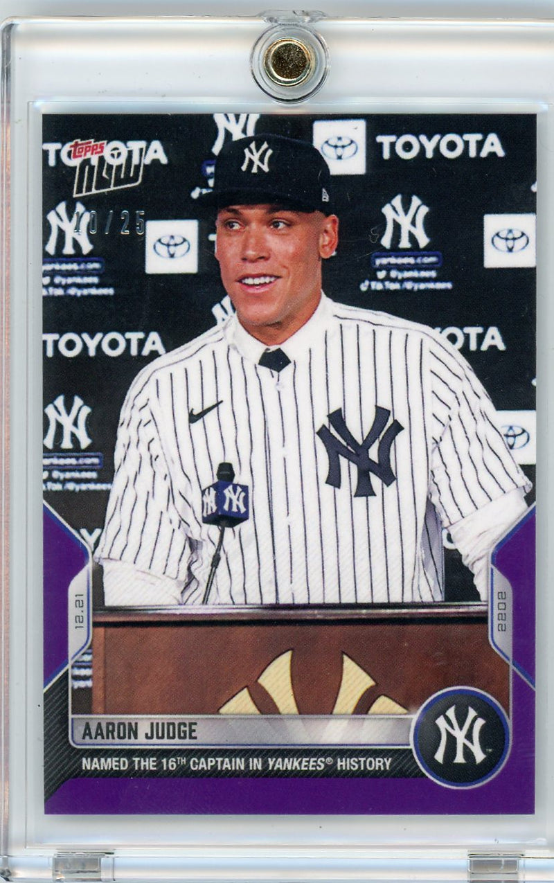 Aaron Judge 16th Captain In Yankees History 2022 MLB TOPPS NOW Card OS54 10/25