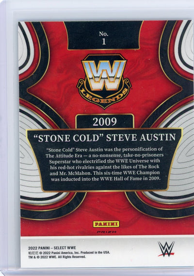 Stone Cold Steve Austin 2022 Panini Select WWE HoF Shock Prizm