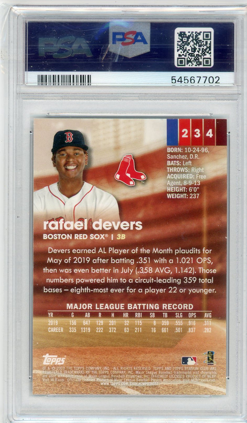 Rafael Devers 2020 Topps Stadium Club Photographer&