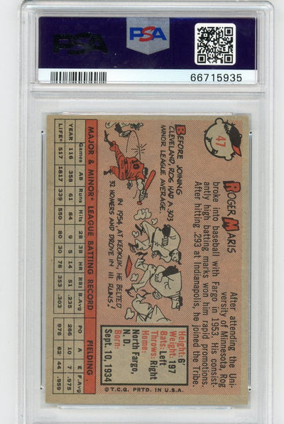 Roger Maris 1958 Topps #47 PSA 6 rookie card