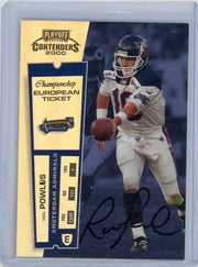 Ron Powlus 2000 Playoff Contenders European Ticket AUTO RC #'d 63/100