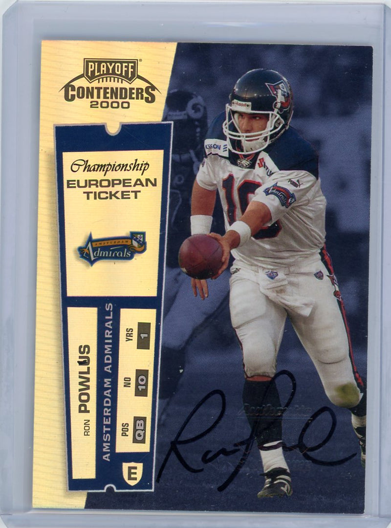 Ron Powlus 2000 Playoff Contenders European Ticket AUTO RC 