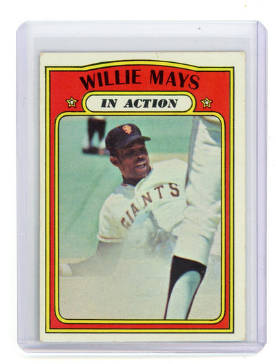 Willie Mays 1972 Topps In Action #50