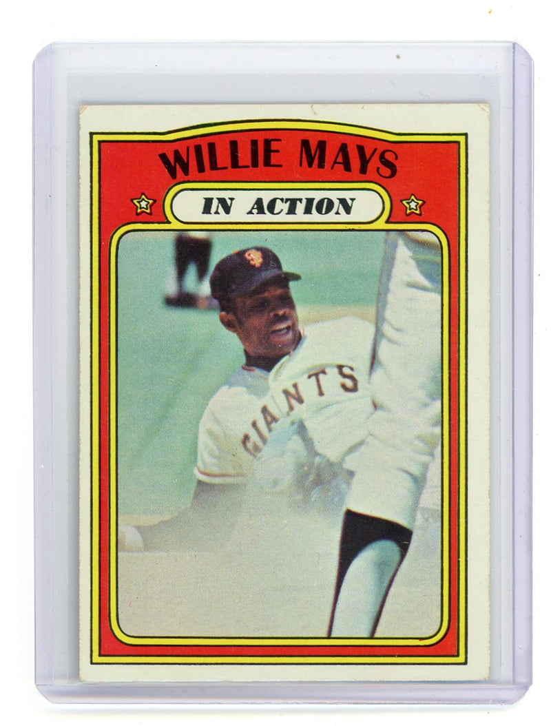 Willie Mays 1972 Topps In Action 