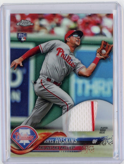 Rhys Hoskins 2018 Topps Chrome Complete Set rookie relic refractor (pinstripe)