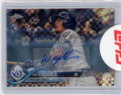 Willy Adames 2018 Topps Chrome Update X-Fractor rookie autograph #"d 018/125