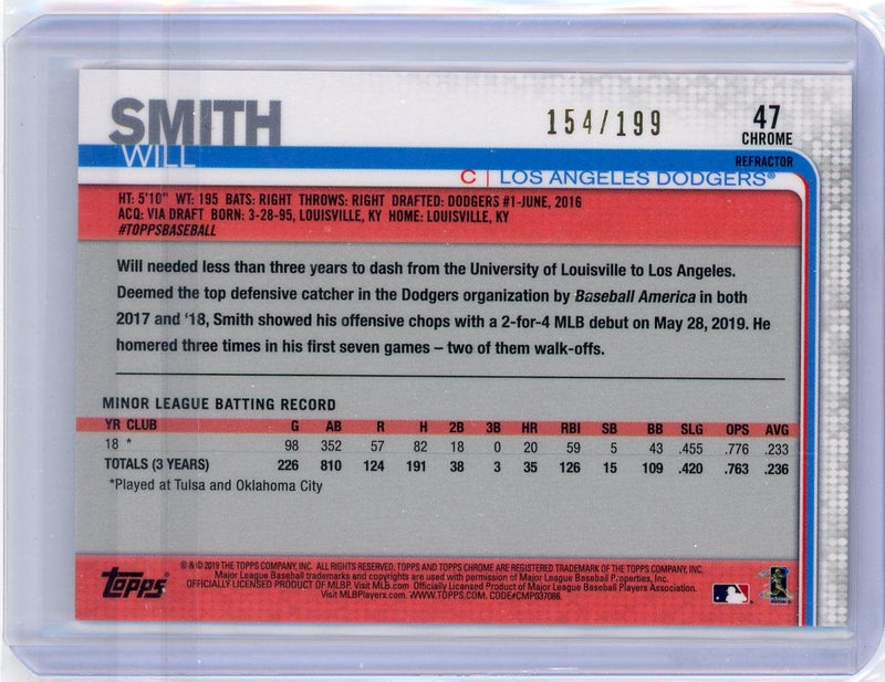 Will Smith 2018 Topps Chrome Update X-Fractor rookie card 