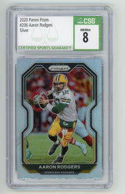 Aaron Rodgers 2020 Panini Prizm Silver Prizm CSG 8
