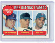 Carl Yastrzemski/Tony Oliva/D. Cater 1968 Batting Leaders 1969 Topps #1