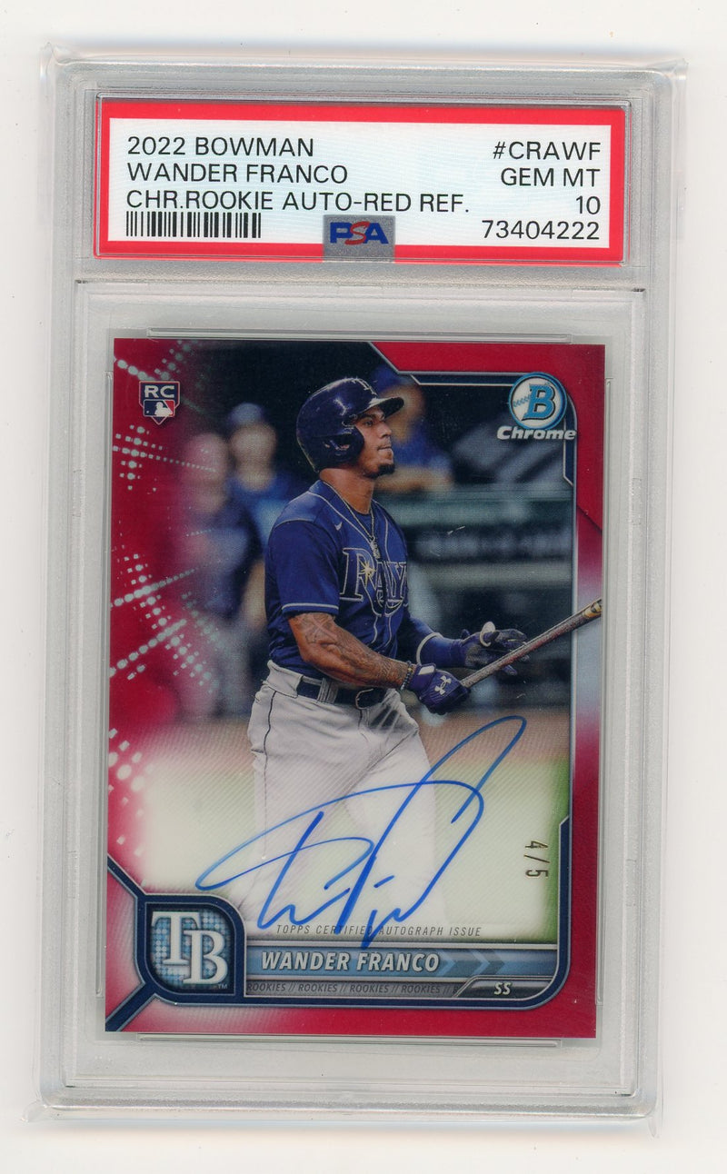 Wander Franco 2020 Bowman Chrome Rookie Auto Red Refractor 