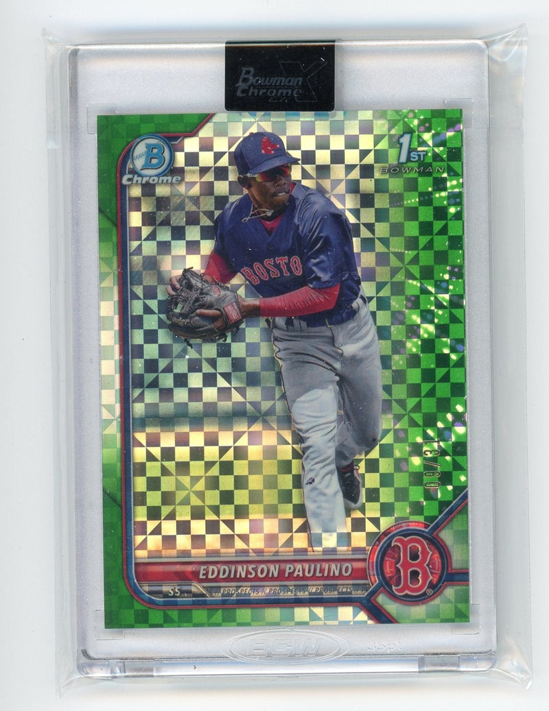 Eddinson Paulino 2022 1st Bowman Chrome X Green X-Fractor 