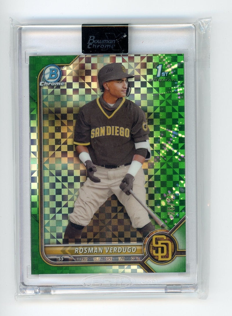 Rosman Verdugo 2022 1st Bowman Chrome X Green X-Fractor 