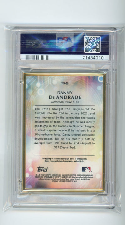 Danny De Andrade 2022 Bowman Transcendent red autograph #'d 1/1 PSA 10