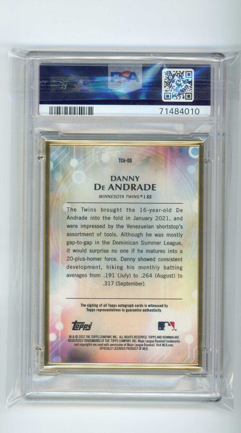 Danny De Andrade 2022 Bowman Transcendent red autograph 