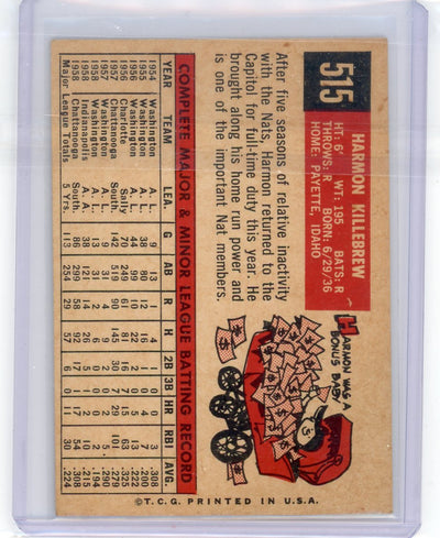 Harmon Killebrew 1959 Topps #515